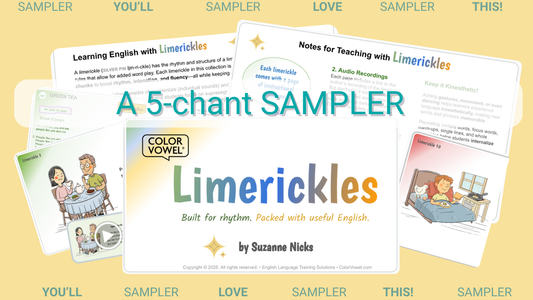 NEW - Color Vowel® Limerickles 5-Chant SAMPLER