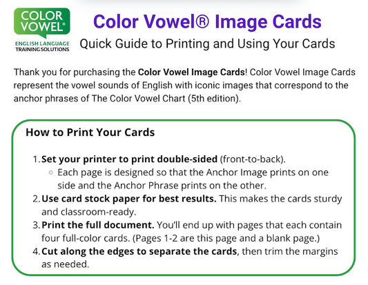 Image Cards - Download and Print!